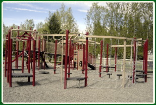 We are very pleased with our new playgrounds, featuring swings, slides, climbing apparatus, rock walls - fun for all our kids and grandkids.
